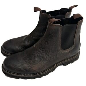 Sorel Madson Chelsea Boots Mens 10 Waterproof Leather Pull On Brown